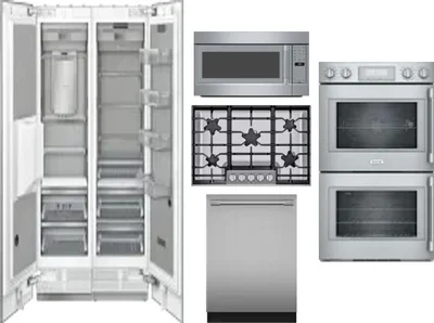 6 Piece Package Includes Refrigerator, Freezer, Cooktop, Wall Oven, Microwave And Dishwasher