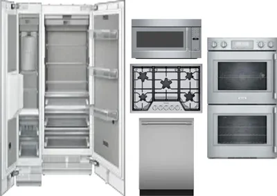 6 Piece Package Includes Refrigerator, Freezer, Cooktop, Wall Oven, Microwave And Dishwasher