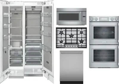 6 Piece Package Includes Refrigerator, Freezer, Cooktop, Wall Oven, Microwave And Dishwasher