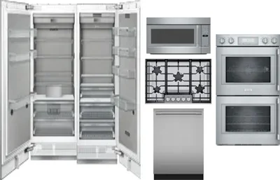 6 Piece Package Includes Refrigerator, Freezer, Cooktop, Wall Oven, Microwave And Dishwasher