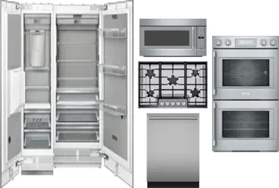 6 Piece Package Includes Refrigerator, Freezer, Cooktop, Wall Oven, Microwave And Dishwasher