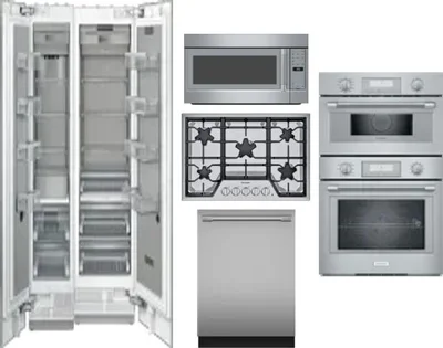 6 Piece Package Includes Refrigerator, Freezer, Cooktop, Wall Oven, Microwave And Dishwasher