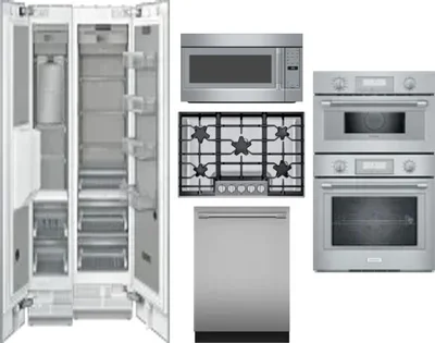 6 Piece Package Includes Refrigerator, Freezer, Cooktop, Wall Oven, Microwave And Dishwasher