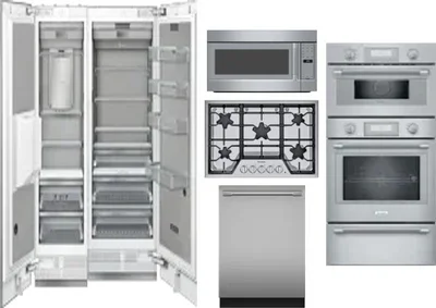 6 Piece Package Includes Refrigerator, Freezer, Cooktop, Wall Oven, Microwave And Dishwasher