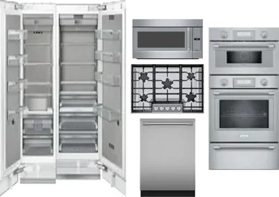 6 Piece Package Includes Refrigerator, Freezer, Cooktop, Wall Oven, Microwave And Dishwasher