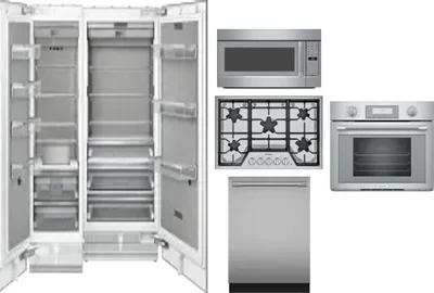6 Piece Package Includes Refrigerator, Freezer, Cooktop, Wall Oven, Microwave And Dishwasher