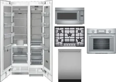 6 Piece Package Includes Refrigerator, Freezer, Cooktop, Wall Oven, Microwave And Dishwasher