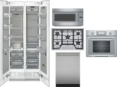 6 Piece Package Includes Refrigerator, Freezer, Cooktop, Wall Oven, Microwave And Dishwasher
