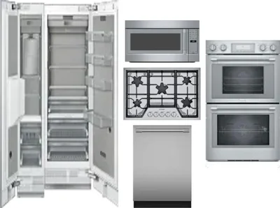 6 Piece Package Includes Refrigerator, Freezer, Cooktop, Wall Oven, Microwave And Dishwasher