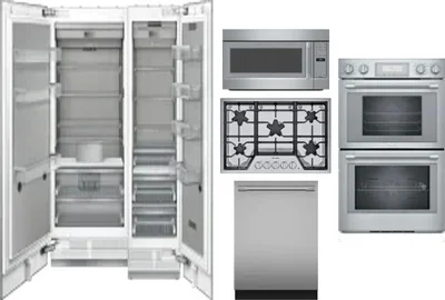 6 Piece Package Includes Refrigerator, Freezer, Cooktop, Wall Oven, Microwave And Dishwasher