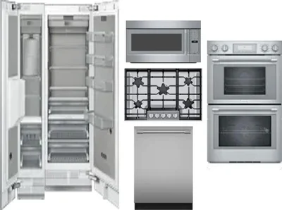 6 Piece Package Includes Refrigerator, Freezer, Cooktop, Wall Oven, Microwave And Dishwasher