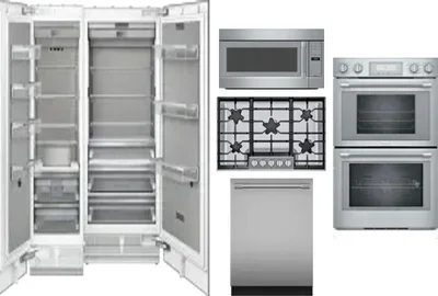 6 Piece Package Includes Refrigerator, Freezer, Cooktop, Wall Oven, Microwave And Dishwasher