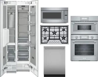 6 Piece Package Includes Refrigerator, Freezer, Cooktop, Wall Oven, Microwave And Dishwasher