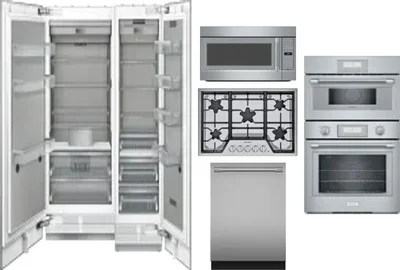 6 Piece Package Includes Refrigerator, Freezer, Cooktop, Wall Oven, Microwave And Dishwasher
