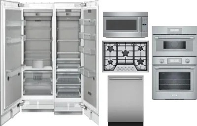 6 Piece Package Includes Refrigerator, Freezer, Cooktop, Wall Oven, Microwave And Dishwasher