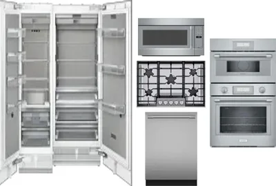 6 Piece Package Includes Refrigerator, Freezer, Cooktop, Wall Oven, Microwave And Dishwasher