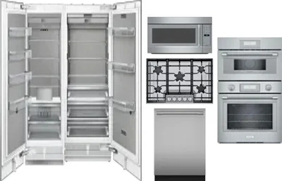 6 Piece Package Includes Refrigerator, Freezer, Cooktop, Wall Oven, Microwave And Dishwasher