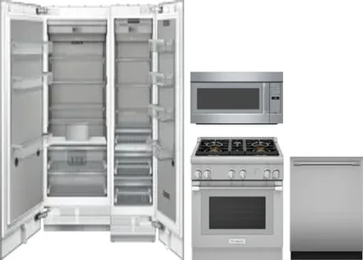 5 Piece Package Includes Refrigerator, Freezer, Range, Microwave And Dishwasher