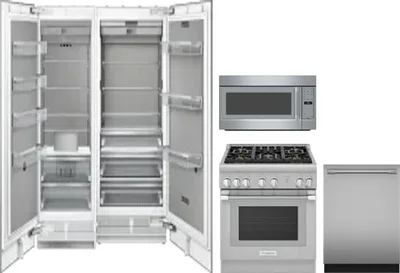 5 Piece Package Includes Refrigerator, Freezer, Range, Microwave And Dishwasher