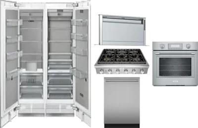 6 Piece Package Includes Refrigerator, Freezer, Cooktop, Wall Oven, Hood And Dishwasher