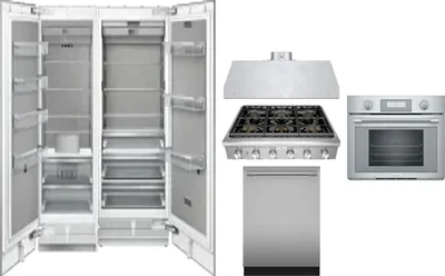 6 Piece Package Includes Refrigerator, Freezer, Cooktop, Wall Oven, Hood And Dishwasher