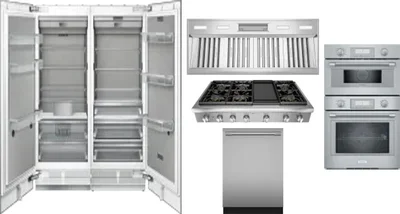 6 Piece Package Includes Refrigerator, Freezer, Cooktop, Wall Oven, Hood And Dishwasher