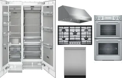 6 Piece Package Includes Refrigerator, Freezer, Cooktop, Wall Oven, Hood And Dishwasher