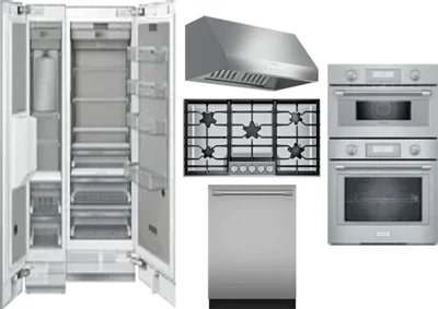 6 Piece Package Includes Refrigerator, Freezer, Cooktop, Wall Oven, Hood And Dishwasher