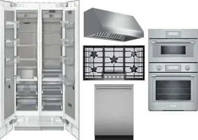6 Piece Package Includes Refrigerator, Freezer, Cooktop, Wall Oven, Hood And Dishwasher