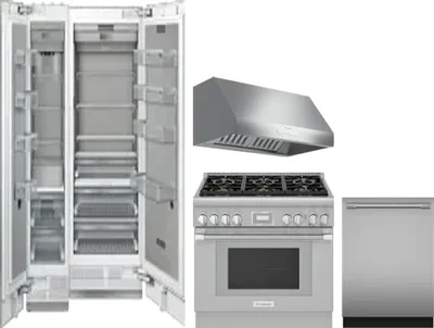 5 Piece Package Includes Refrigerator, Freezer, Range, Hood And Dishwasher