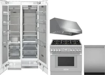 5 Piece Package Includes Refrigerator, Freezer, Range, Hood And Dishwasher