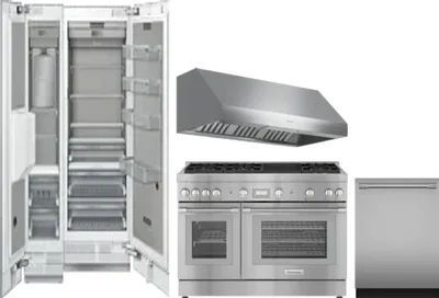 5 Piece Package Includes Refrigerator, Freezer, Range, Hood And Dishwasher
