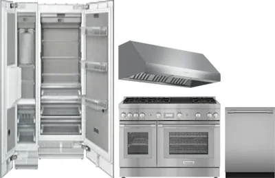 5 Piece Package Includes Refrigerator, Freezer, Range, Hood And Dishwasher