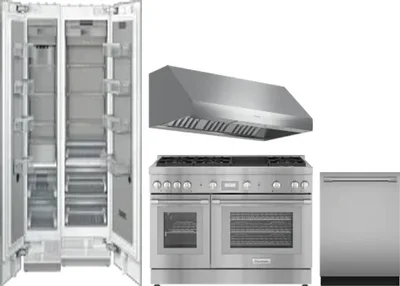 5 Piece Package Includes Refrigerator, Freezer, Range, Hood And Dishwasher