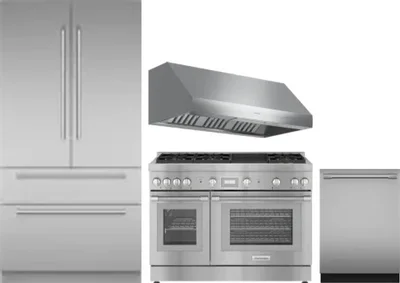 4 Piece Package Includes Refrigerator, Range, Hood And Dishwasher