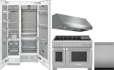 5 Piece Package Includes Refrigerator, Freezer, Range, Hood And Dishwasher