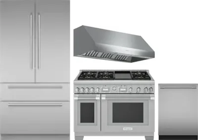 4 Piece Package Includes Refrigerator, Range, Hood And Dishwasher
