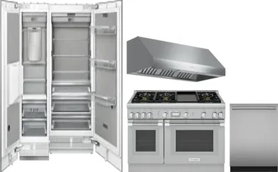 5 Piece Package Includes Refrigerator, Freezer, Range, Hood And Dishwasher