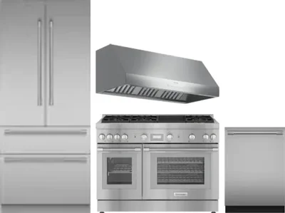 4 Piece Package Includes Refrigerator, Range, Hood And Dishwasher