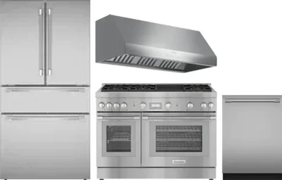 4 Piece Package Includes Refrigerator, Range, Hood And Dishwasher