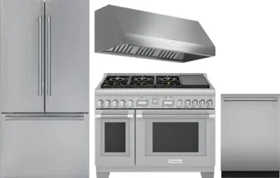4 Piece Package Includes Refrigerator, Range, Hood And Dishwasher