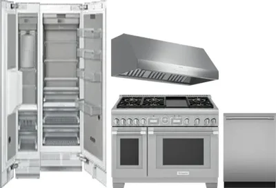 5 Piece Package Includes Refrigerator, Freezer, Range, Hood And Dishwasher