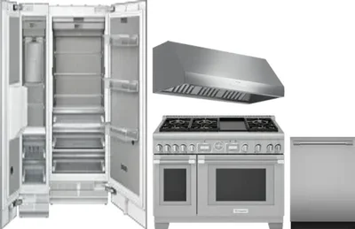 5 Piece Package Includes Refrigerator, Freezer, Range, Hood And Dishwasher