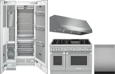 5 Piece Package Includes Refrigerator, Freezer, Range, Hood And Dishwasher