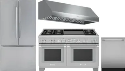 4 Piece Package Includes Refrigerator, Range, Hood And Dishwasher