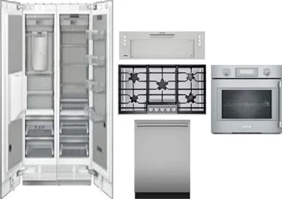 6 Piece Package Includes Refrigerator, Freezer, Cooktop, Wall Oven, Hood And Dishwasher