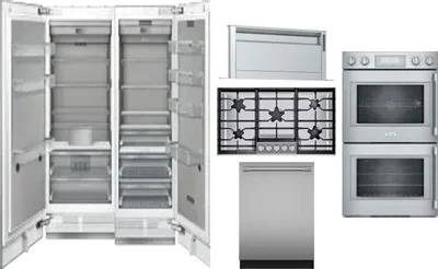 6 Piece Package Includes Refrigerator, Freezer, Cooktop, Wall Oven, Hood And Dishwasher