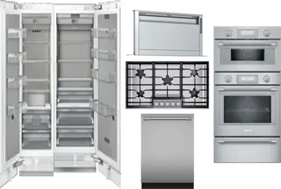 6 Piece Package Includes Refrigerator, Freezer, Cooktop, Wall Oven, Hood And Dishwasher