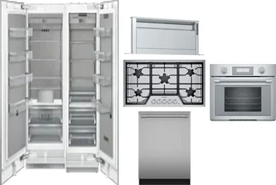 6 Piece Package Includes Refrigerator, Freezer, Cooktop, Wall Oven, Hood And Dishwasher