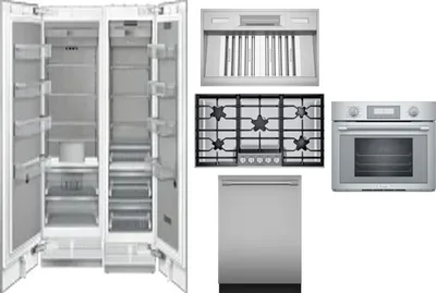 6 Piece Package Includes Refrigerator, Freezer, Cooktop, Wall Oven, Hood And Dishwasher